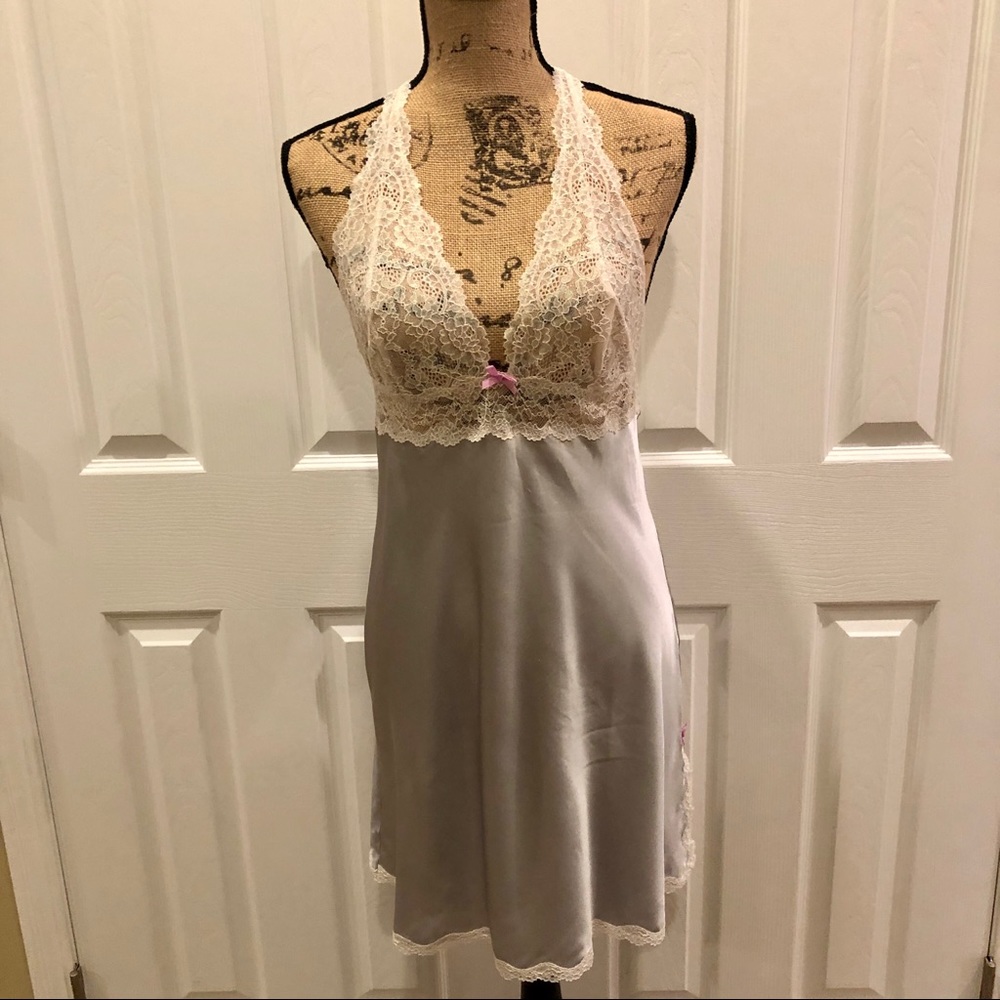 Victoria’s Secret satin slip with lace bust size M